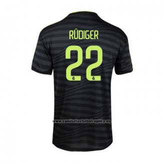 Camiseta Real Madrid Jugador Rudiger Tercera 2022-23