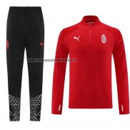 Chandal de Sudadera del AC Milan 2023-24 Rojo Oscuro