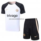 Chandal del Chelsea Manga Corta 2023-24 Blanco - Pantalon Corto