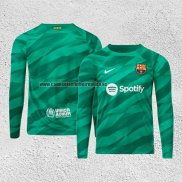 Camiseta Barcelona Portero Manga Larga 2023-24 Verde