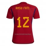 Camiseta Espana Jugador Ansu Fati Primera 2022