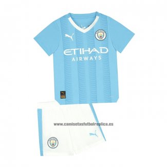 Camiseta Manchester City Primera Nino 2023-24