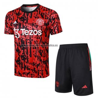 Chandal del Manchester United Manga Corta 2023-24 Rojo - Pantalon Corto