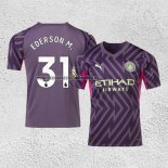 Camiseta Manchester City Jugador Ederson M. Portero 2023-24 Purpura