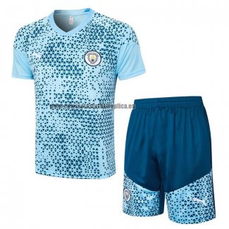 Chandal del Manchester City Manga Corta 2023-24 Azul - Pantalon Corto