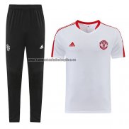 Chandal del Manchester United Manga Corta 2023-24 Blanco