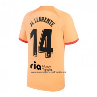 Camiseta Atletico Madrid Jugador M.Llorente Tercera 2022-23
