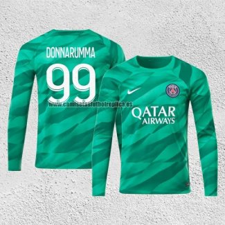Camiseta Paris Saint-Germain Jugador Donnarumma Portero Manga Larga 2023-24 Verde