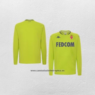 Camiseta Monaco Portero Manga Larga 2020-21 Verde