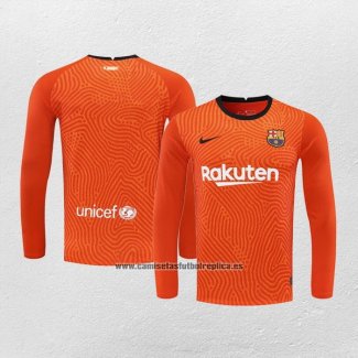 Camiseta Barcelona Portero Manga Larga 2020-21 Naranja