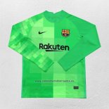Camiseta Barcelona Portero Manga Larga 2021-22 Verde