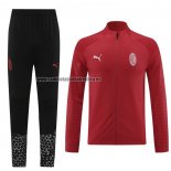 Chandal de Chaqueta del AC Milan 2023-24 Rojo Oscuro