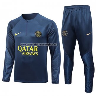 Chandal de Sudadera del Paris Saint-Germain Nino 2023-24 Azul