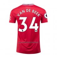 Camiseta Manchester United Jugador Van De Beek Primera 2022-23