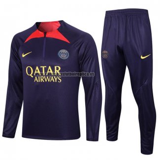 Chandal de Sudadera del Paris Saint-Germain 2023-24 Purpura