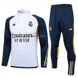 Chandal de Sudadera del Real Madrid Nino 2023-24 Blanco